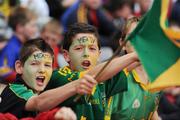 30 August 2009; Jack Brady, left, and Conor McKenna, both 11, from Robinstown, Co. Meath, at the game. GAA Football All-Ireland Senior Championship Semi-Final, Kerry v Meath, Croke Park, Dublin. Picture credit: Ray McManus / SPORTSFILE