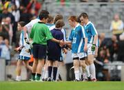 30 August 2009; Players and officials from both sides shake hands after the game. Go Games during half time in the Kerry v Meath game. Croke Park, Dublin. Picture credit: Ray McManus / SPORTSFILE