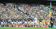 30 August 2009; The Kerry team, led by captain Darran O'Sullivan during the pre-match parade. GAA All-Ireland Senior Football Championship Semi-Final, Kerry v Meath, Croke Park, Dublin. Picture credit; Dáire Brennan / SPORTSFILE