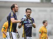30 August 2009; Tadhg Kennelly, left, and Paul Galvin, Kerry, during the pre-match parade. GAA All-Ireland Senior Football Championship Semi-Final, Kerry v Meath, Croke Park, Dublin. Picture credit; Dáire Brennan / SPORTSFILE