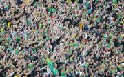30 August 2009; Meath supporters continue to cheer on their side in the dying moments of the game. GAA All-Ireland Senior Football Championship Semi-Final, Kerry v Meath, Croke Park, Dublin. Picture credit; Dáire Brennan / SPORTSFILE