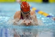 5 December 2015; Sarah Mc Cracken, Lisbon, competing  in the Women's 50m Breaststroke 'B' Final where she finished first with a time of  34:00. Swim Ireland Irish Open Short Course Championships 2015. Lisburn Leisureplex, Lisburn Leisure Park, Lisburn, County Antrim. Photo by Sportsfile