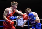 5 December 2015; Wayne Kelly, Athlone, left, trades punches with Ray Moylette, St Annes, during their 64kg bout. IABA National Elite Championships. National Boxing Stadium, Dublin. Picture credit: Ramsey Cardy / SPORTSFILE