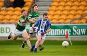 6 December 2015; Andrew Kerin, Ballyboden St Enda's, shoots to score his side's first goal. AIB Leinster GAA Senior Club Football Championship Final, Portlaoise v Ballyboden St Enda's. O'Connor Park, Tullamore, Co. Offaly. Picture credit: Stephen McCarthy / SPORTSFILE