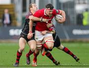 6 December 2015; Robin Copeland, Munster, is tackled by Sarel Pretorius, Newport Gwent Dragon. Guinness PRO12, Round 9, Newport Gwent Dragons v Munster. Rodney Parade, Newport, Wales. Picture credit: Gareth Everett / SPORTSFILE