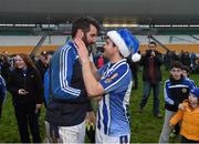 6 December 2015; Paul Durcan, left, and his Ballyboden St Enda's team-mate Darragh Nelson following their victory. AIB Leinster GAA Senior Club Football Championship Final, Portlaoise v Ballyboden St Enda's. O'Connor Park, Tullamore, Co. Offaly. Picture credit: Stephen McCarthy / SPORTSFILE