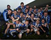 6 December 2015; Ballyboden St Enda's players celebrate following their side's victory. AIB Leinster GAA Senior Club Football Championship Final, Portlaoise v Ballyboden St Enda's. O'Connor Park, Tullamore, Co. Offaly. Picture credit: Stephen McCarthy / SPORTSFILE