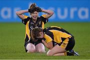 6 December 2015; Dejected  Mourneabbey players Maire O'Callaghan, left, and Eimear Harrington at the end of the game. All-Ireland Ladies Senior Club Championship Final, Donaghmoyne v Mourneabbey. Parnell Park, Dublin. Picture credit: David Maher / SPORTSFILE