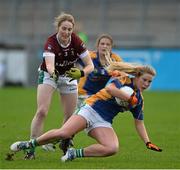 6 December 2015; Aisling McCarthy, Cahir, in action against Helen Walsh, Milltown. All-Ireland Ladies Intermediate Club Championship Final, Cahir v Milltown. Parnell Park, Dublin. Picture credit: David Maher / SPORTSFILE