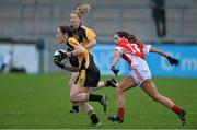 6 December 2015; Rosin O'SullEvan, Mourneabbey, in action against Sandra McConnell, Donaghmoyne. All-Ireland Ladies Senior Club Championship Final, Donaghmoyne v Mourneabbey. Parnell Park, Dublin. Picture credit: David Maher / SPORTSFILE