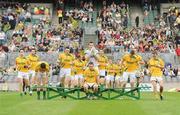 30 August 2009; The Meath players prepare for the team photograph before the game. GAA All-Ireland Senior Football Championship Semi-Final, Kerry v Meath, Croke Park, Dublin. Picture credit: Pat Murphy / SPORTSFILE