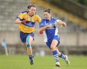 29 August 2009; Michelle McGrath, Waterford, in action against Fiona Lafferty, Clare. TG4 All-Ireland Ladies Football Intermediate Championship Semi-Final, Clare v Waterford, McDonagh Park, Nenagh, Co. Tipperary. Picture credit: Brendan Moran / SPORTSFILE