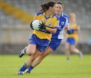 29 August 2009; Sinead Kelly, Clare, in action against Louise Ryan, Waterford. TG4 All-Ireland Ladies Football Intermediate Championship Semi-Final, Clare v Waterford, McDonagh Park, Nenagh, Co. Tipperary. Picture credit: Brendan Moran / SPORTSFILE