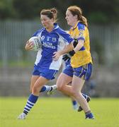 29 August 2009; Michelle McGrath, Waterford, in action against Louise Henchy, Clare. TG4 All-Ireland Ladies Football Intermediate Championship Semi-Final, Clare v Waterford, McDonagh Park, Nenagh, Co. Tipperary. Picture credit: Brendan Moran / SPORTSFILE