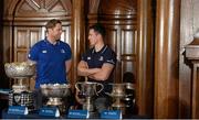 7 December 2015; Leinster team-mates Jamie Heaslip and Noel Reid during the Bank of Ireland Leinster Schools Cup Draws, House of Lords, College Green, Dublin. Picture credit: Cody Glenn / SPORTSFILE