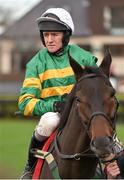 6 December 2015; Barry Geraghty in the parade ring before riding Gilgamboa in the John Durkan Memorial Punchestown Steeplechase (Grade 1). Horse Racing from Puncherstown. Punchestown, Co. Kildare. Picture credit: Cody Glenn / SPORTSFILE