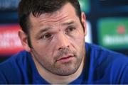 8 December 2015; Leinster's Mike Ross during a press conference. Leinster Rugby Press Conference. Leinster Rugby HQ, UCD, Belfield, Dublin. Picture credit: Ramsey Cardy / SPORTSFILE