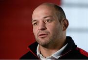 8 December 2015; Ulster's Rory Best during a press conference. Ulster Rugby Press Conference, Kingspan Stadium, Ravenhill Park, Belfast, Co. Antrim. Picture credit: Oliver McVeigh / SPORTSFILE