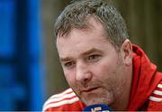 8 December 2015; Munster head coach Anthony Foley during a press conference. Munster Rugby Squad Training & Press Conference, Castletroy Park Hotel, Limerick. Picture credit: Seb Daly / SPORTSFILE