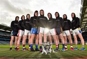 9 December 2015; Pictured at the Fitzgibbon Cup Independent.ie Higher Education Championships Launch from left Cian O'Callaghan, from University College Dublin, Jamie Coughlan from Cork Institute of Technology, Colin Dunford, IT Carlow, Conor McDonald from Dublin Institute of Technology, Cathal McInerney, from the holders University of Limerick, John O'Dwyer from Cork Institute of Technology, Tony French from Dublin City University, Gordon Joyce from NUI Galway and Ciaran Kilkenny from St. Pats Drumcondra. Croke Park, Dublin. Picture credit: Matt Browne / SPORTSFILE