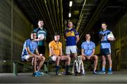 9 December 2015; Pictured at the Sigerson Independent.ie Higher Education Championships Launch was, from left, Killian Clarke from Ulster University, Fergal Conway from Maynooth University, Conor Moynagh from the holders Dublin City University, Ciaran Kilkenny from St. Pats Drumcondra, Stephen Sheridan from Ulster University and Ryan Wylie from University College Dublin. Croke Park, Dublin. Picture credit: Matt Browne / SPORTSFILE
