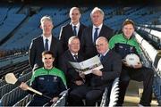 10 December 2015; Leinster GAA Chairman John Horan, centre, with from left, Eanna Martin, Wexford Hurling, Pat Teehan, leinster GAA PRO, Jim Bolger, Leinster GAA Vice Chairman, Syl Merrins, Leinster Treasure, Michael Reynolds, CEO Leinster, and Paul Cribbin, Kildare Football, at the Launch of the Leinster GAA Strategic Vision and Action Plan. Croke Park, Dublin. Picture credit: Matt Browne / SPORTSFILE