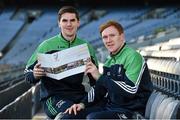 10 December 2015; Wexford hurler Eanna Martin and Kildare footballer Paul Cribbin at the Launch of the Leinster GAA Strategic Vision and Action Plan. Croke Park, Dublin. Picture credit: Matt Browne / SPORTSFILE