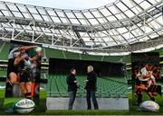 10 December 2015; Pictured are former Leinster players Paul Wallace, left, and Victor Costello who were part of the first ever Leinster team to play in the European Cup. The game saw the side travel to Milan where they secured a 21 – 24 victory on 1st November 1995. These players, along with their former team mates and coach Jim Glennon, will be celebrated on the pitch at half time with Leinster take on Toulon in the Aviva Stadium on Saturday, 19th December (kick-off 5.15pm). For further information or to purchase tickets for the game please see www.leinsterrugby.ie. Aviva Stadium, Dublin. Picture credit: Stephen McCarthy / SPORTSFILE