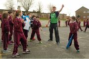 10 December 2015; Pictured is Craig Youngs. International cricketers Ed Joyce, Craig Young, Andy McBrine and Peter Chase were at St. Oliver Plunkett’s Primary School at the launch of Cricket Ireland’s membership programme for 2016. Season Tickets and Cricket Ireland Cubs membership are now available to purchase on www.cricketireland.ie. Oliver Plunkett's Primary School, Malahide, Co. Dublin. Picture credit: Seb Daly / SPORTSFILE