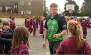 10 December 2015; Pictured is Craig Youngs. International cricketers Ed Joyce, Craig Young, Andy McBrine and Peter Chase were at St. Oliver Plunkett’s Primary School at the launch of Cricket Ireland’s membership programme for 2016. Season Tickets and Cricket Ireland Cubs membership are now available to purchase on www.cricketireland.ie. Oliver Plunkett's Primary School, Malahide, Co. Dublin. Picture credit: Seb Daly / SPORTSFILE