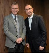 10 December 2015; Republic of Ireland manager Martin O'Neill with David Moyes at the FAI UEFA Pro Licence Diploma CPD course for 2015. National Training Centre, Abbotstown, Dublin 15. Picture credit: David Maher / SPORTSFILE