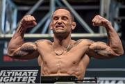 10 December 2015; Frankie Edgar weighs in ahead of his featherweight bout against Chad Mendes. The Ultimate Fighter Finale: Weigh-In, MGM Grand Garden Arena, Las Vegas, USA. Picture credit: Ramsey Cardy / SPORTSFILE