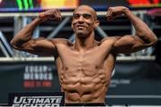 10 December 2015; Edson Barboza weighs in ahead of his lightweight bout against Tony Ferguson. The Ultimate Fighter Finale: Weigh-In, MGM Grand Garden Arena, Las Vegas, USA. Picture credit: Ramsey Cardy / SPORTSFILE
