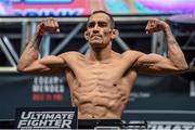 10 December 2015; Tony Ferguson weighs in ahead of his lightweight bout against Edson Barboza. The Ultimate Fighter Finale: Weigh-In, MGM Grand Garden Arena, Las Vegas, USA. Picture credit: Ramsey Cardy / SPORTSFILE