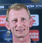 11 December 2015; Leinster head coach Leo Cullen during a press conference. Leinster Rugby HQ, UCD, Belfield, Dublin. Picture credit: Matt Browne / SPORTSFILE