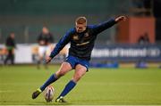 11 December 2015; Steve Crosbie, Leinster A, practices his place kicking ahead of the game. British & Irish Cup, Pool 1, Leinster A v Ealing Trailfinders. Donnybrook Stadium, Donnybrook, Dublin. Picture credit: Stephen McCarthy / SPORTSFILE