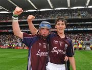6 September 2009; Shane Moloney, left, and Daithí Burke, Galway, celebrate their side's victory. ESB GAA Hurling All-Ireland Minor Championship Final, Kilkenny v Galway, Croke Park, Dublin. Picture credit: Stephen McCarthy / SPORTSFILE