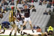 6 September 2009; Richie Cummins, Galway, celebrates after scoring the first goal. ESB GAA Hurling All-Ireland Minor Championship Final, Kilkenny v Galway, Croke Park, Dublin. Picture credit: Oliver McVeigh / SPORTSFILE