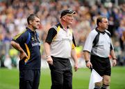 6 September 2009; Tipperary manager Liam Sheedy and Kilkenny manager Brian Cody in the dying minutes of the game. GAA Hurling All-Ireland Senior Championship Final, Kilkenny v Tipperary, Croke Park, Dublin. Picture credit: Brian Lawless / SPORTSFILE