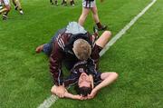 6 September 2009; Donie Fox, Galway, celebrates after the final whistle. ESB GAA Hurling All-Ireland Minor Championship Final, Kilkenny v Galway, Croke Park, Dublin. Picture credit: Oliver McVeigh / SPORTSFILE