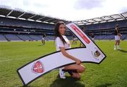 7 September 2009; Pictured is model Georgia Salpa at the launch of the oneills.com Kilmacud Crokes All-Ireland football sevens tournament in Croke Park today. The renowned event attracts top club sides from around the country and will take place on 19 September. Croke Park, Dublin. Photo by Sportsfile