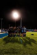 11 December 2015; The Leinster A players form a huddle before the game. B&I Cup, Pool 1, Leinster A v Ealing Trailfinders. Donnybrook Stadium, Donnybrook, Dublin. Picture credit: Stephen McCarthy / SPORTSFILE