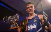 11 December 2015; Brendan Irvine, St Paul's Boxing Club, Co. Antrim, right, celebrates after defeating T.J. Waite, Ormeau Road Boxing Club, Belfast, Co. Antrim, in their 52kg bout. IABA Elite Boxing Championship Finals, National Stadium, Dubllin. Picture credit: Piaras Ó Mídheach / SPORTSFILE