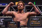 11 December 2015; Gunnar Nelson weighs in ahead of his welterweight bout against Demian Maia. UFC 194: Weigh-In, MGM Grand Garden Arena, Las Vegas, USA. Picture credit: Ramsey Cardy / SPORTSFILE