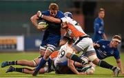 11 December 2015; Tony Ryan, Leinster A, is tackled by Eoghan Grace, Ealing Trailfinders. British & Irish Cup, Pool 1, Leinster A v Ealing Trailfinders. Donnybrook Stadium, Donnybrook, Dublin. Picture credit: Stephen McCarthy / SPORTSFILE