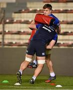 12 December 2015; Leinster's Josh van der Flier is tackled by Jordi Murphy during the captain's run before their European Rugby Champions Cup,  Pool 5, Round 3, match against RC Toulon. Stade Felix Mayol, Toulon, France. Picture credit: Stephen McCarthy / SPORTSFILE