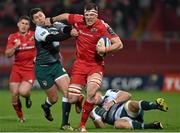 12 December 2015; Robin Copeland, Munster, is tackled by Ben Youngs, Leicester Tigers. European Rugby Champions Cup, Pool 4, Round 3, Munster v Leicester Tigers. Thomond Park, Limerick. Picture credit: Diarmuid Greene / SPORTSFILE