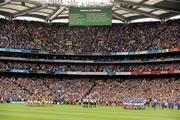 6 September 2009; The Kilkenny and Tipperary teams stand for the national anthem before the game. GAA Hurling All-Ireland Senior Championship Final, Kilkenny v Tipperary, Croke Park, Dublin. Picture credit: Brendan Moran / SPORTSFILE