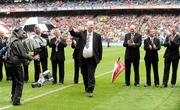 6 September 2009; Kevin Hennessy waves to the crowd after being honoured as a member of the 1984 Cork Jubilee team during the GAA Hurling All-Ireland Senior Championship Final 2009. Croke Park, Dublin. Picture credit: Brendan Moran / SPORTSFILE