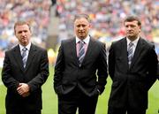 6 September 2009; Cork forwards Tony O'Sullivan, left, Tomas Mulcahy and Jimmy Barry Murphy after being honoured as a member of the 1984 Cork Jubilee team during the GAA Hurling All-Ireland Senior Championship Final 2009. Croke Park, Dublin. Picture credit: Brendan Moran / SPORTSFILE